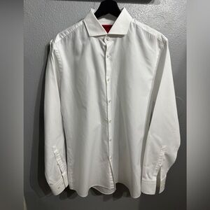 HUGO White Dress Shirt Tailored Fit Classic Style